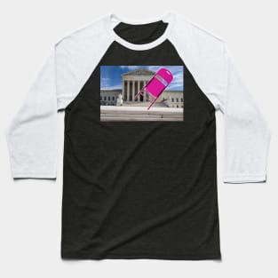 Folding Chair To The Supreme Court - Pink - Front Baseball T-Shirt